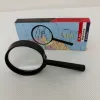 New black 50MM straight-handled glass lens magnifying glass student gift reading magnifying glass Specification image